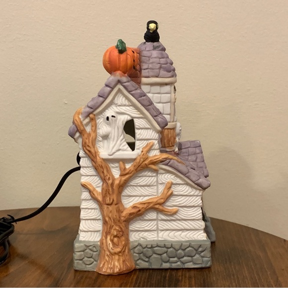 Prettique Creepy Cottage Halloween Lamp Haunted House Witch Pumpkins Ghosts 1991 - Picture 7 of 10